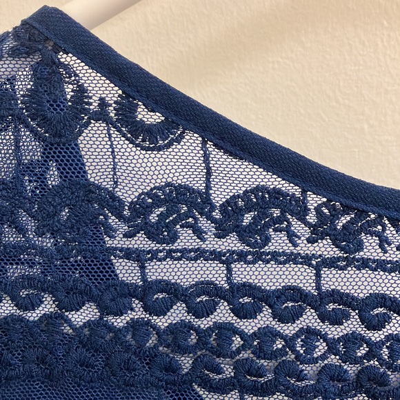 EM Navy Lace Top - Picture 8 of 8
